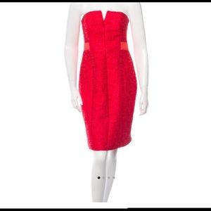 Strapless Cranberry Quilted Dress